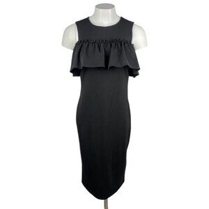 NWT STORK & BABE Maternity Ruffle Sheath Dress Sz XS Black
